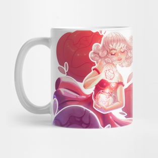 Women with a teapot and perfume of roses Mug